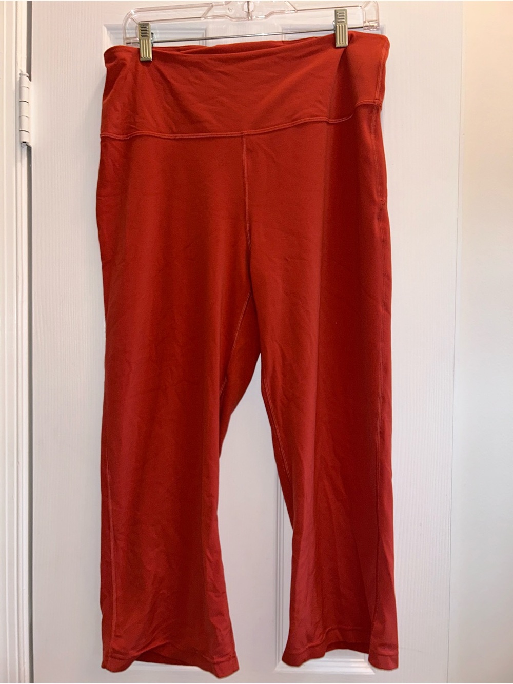 lululemon athletica Groove Pant Flare Burnt Orange Wide-Leg Track Pants Size 14